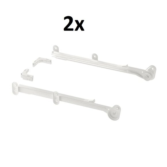 2x IKEA AURDAL Pull Out Rail for Baskets 14 3/4 " (4 pack) White 904.627.08 - Picture 1 of 2